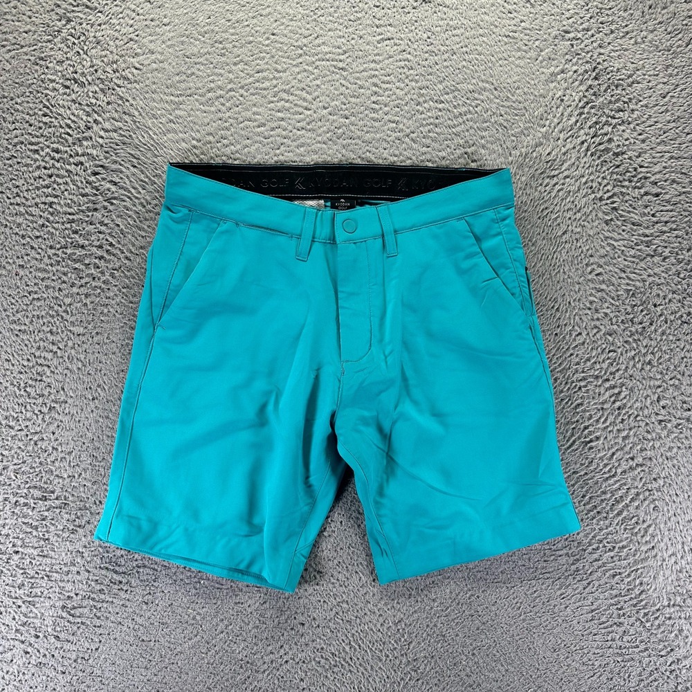 Kyodan Shorts Mens 34 Blue Polyester Golf Performance Sports Athletic Stretch